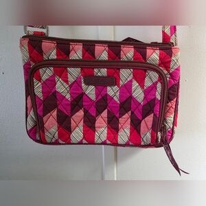 Stylish Pink and Red Vera Bradley Purse